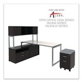  | Alera ALELS583020ES Open Office Desk Series 29.5 in. x19.13 in. x 22.88 in. 2-Drawer 1 Shelf Pencil/File Legal/Letter Low File Cabinet Credenza - Espresso image number 8
