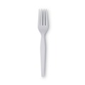  | Dixie FH207 Heavyweight Plastic Cutlery Forks - White (100/Box) image number 1