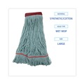 Mops | Boardwalk BWK1400LCT EchoMop with Looped-End Synthetic/Cotton Wet Mop Head - Large, Blue (12/Carton) image number 2