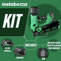 Framing Nailers | Metabo HPT NR1890DRAM 18V Lithium-Ion 21 Degree Cordless Plastic Strip Framing Nailer Kit (4 Ah) image number 1