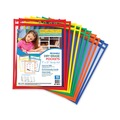  | C-Line 40610 9 in. x 12 in. Reusable Dry Erase Pockets - Assorted Primary Colors (10/Pack) image number 1