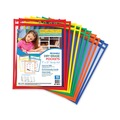 Office Jansan | C-Line 40610 9 in. x 12 in. Reusable Dry Erase Pockets - Assorted Primary Colors (10/Pack) image number 1
