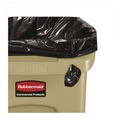 Trash & Waste Bins | Rubbermaid Commercial FG354060BEIG 23 Gallon Rectangular Plastic Slim Jim Receptacle with Venting Channels - Beige image number 4