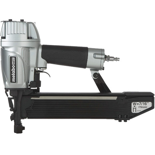 Metabo HPT N5010AB 2" 15.5 Gauge 1/2" Crown Pneumatic Pro Flooring Stapler With Metabo HPT Flooring Stapler, 18 Gauge