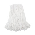 Mops | Boardwalk BWK216RCT 16 oz. Rayon Premium Cut-End Wet Mop Heads - White (12/Carton) image number 0