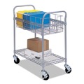Utility Carts | Safco 5235GR 18.75 in. x 26.75 in. x 38.5 in. 600 lbs. Capacity Wire Mail Cart - Metallic Gray image number 1