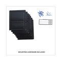 Office Jansan | Universal UNV08174 16 in. x 4.75 in. x 38.25 in. Wall Mount Seven-Pocket Grande Central Filing System - Legal/Letter, Black (7/Pack) image number 5