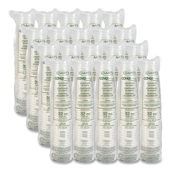 Dart 32P 32 oz. Conex ClearPro Plastic Cold Cups - Clear (500/Carton)