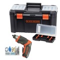 Tool Chests | Black & Decker BDST60096AEV 4V MAX Brushed Lithium-Ion Cordless Screwdriver With Picture-Hanging Kit and 16 in. Tool Box and Organizer Bundle image number 0