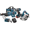 Combo Kits | Factory Reconditioned Bosch CLPK402-181-RT 18V 4.0 Ah Cordless Lithium-Ion 4-Tool Combo Kit image number 0