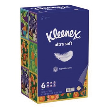 Kleenex 3-Ply Ultra Soft Facial Tissue - White (4 Packs/Carton)