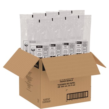SOLO 12 oz. ProPlanet Seal Compostable Paper Dinnerware Bowl - White (1000/Carton)
