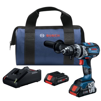 Factory Reconditioned Bosch 18V Brushless Lithium-Ion 1/2 in. Cordless Connected-Ready Hammer Drill Driver Kit with 2 Batteries (4 Ah)