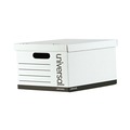  | Universal 9523001 12 in. x 15 in. x 10 in. Basic-Duty Economy Record Storage Boxes - White (10/Carton) image number 1