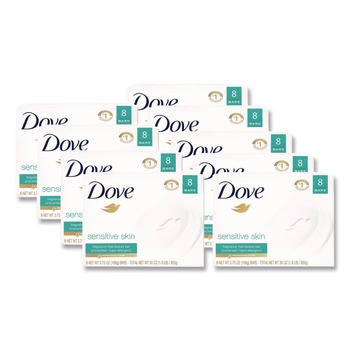 Dove 4.5 oz. Sensitive Skin Bath Bar - Unscented (72/Carton)