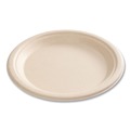 Food Service | Boardwalk BWKPLATE9NPFA 9 in. Diameter Bagasse PFAS-Free Dinnerware Plate - Tan (500/Carton) image number 3