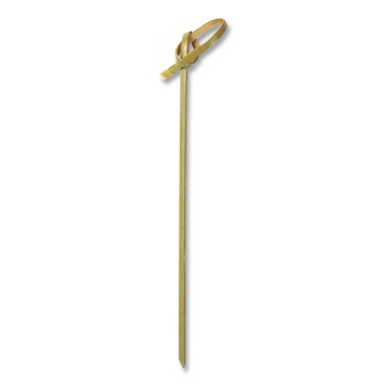 AmerCareRoyal 4 in. Paper Knotted Bamboo Pick - Natural (1000/Carton)