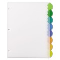 Office Jansan | Avery 11201 11 in. x 8.5 in. 8-Tab Insertable Style Edge Tab Plastic Dividers - Translucent (1-Set) image number 1