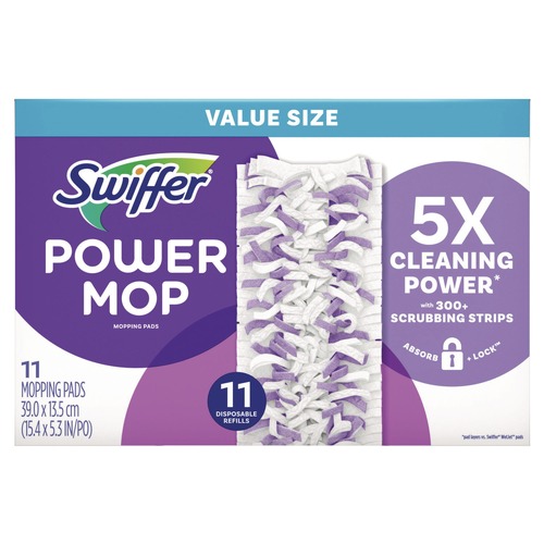 Cleaning & Janitorial Supplies | Swiffer 80769158 PowerMop 11.41 in. x 5.31 in. Mopping Pads (2/Carton) image number 0