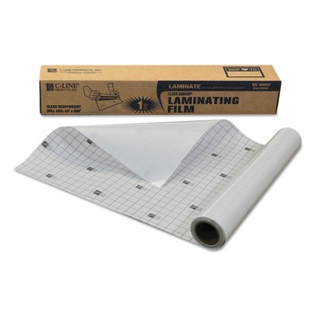 C-Line 2 mil 24 in. x 50 ft. Cleer Adheer Self-Adhesive Laminating Film - Gloss Clear (1-Roll)