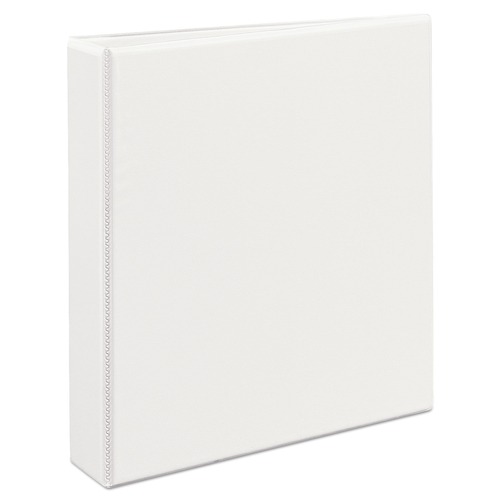 Office Jansan | Avery 09401 11 in. x 8.5 in. Sheet Size 1.5 in. Capacity 3 Rings Durable View Binder with DuraHinge and EZD Rings - White image number 0