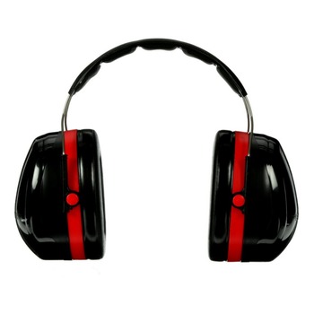 3M Peltor Optime 105 High Performance 30 dB NRR Ear Muffs - Black/Red