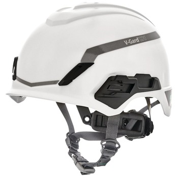 MSA V-Gard H1 Fas-Trac III Pivot Novent ANSI EN397 Safety Helmet - White
