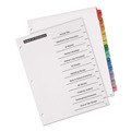 Office Jansan | Office Essentials 11679 Table 'n Tabs 11 in. x 8.5 in. 12-Tab Jan. to Dec. Dividers - Assorted (1-Set) image number 2