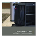 Utility Carts | Rubbermaid Commercial 2202530 10.5 in. x 16.8 in. x 33 in. 30 Gallon Fabric Cleaning Cart Bag for Rubbermaid Commercial Housekeeping and Janitorial Carts - Black (4/Carton) image number 4