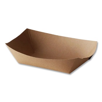 Bagcraft EcoCraft Paper Food Tray with 3-lb. Capacity - Natural (500/Carton)