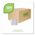 Food Trays, Containers, and Lids | Eco-Products EP-SCS9TNFA 47 oz 9 x 9 x 1.5 Vanguard Worldview Renewable and Compostable Sugarcane Take-Out Containers - White (200/Carton) image number 7
