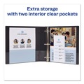 Office Jansan | Avery 17024 11 in. x 8.5 in. 1.5 in. Capacity 3-Rings Durable View Binder with DuraHinge and Slant Rings - Blue image number 7