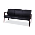  | Alera ALERL2319M Reception Lounge WL Series 65.13 in. x 26.13 in. x 33 in. 3-Seat Sofa - Black image number 2