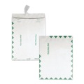 Office Jansan | Survivor QUAR1800 12 in. x 15.5 in. #15 1/2 Square Flap Redi-Strip Closure Lightweight 14 lbs. First Class Tyvek Catalog Mailers - White (100/Box) image number 1