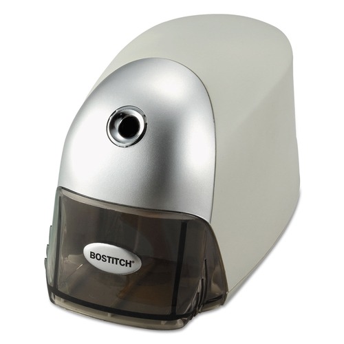  | Bostitch EPS8HD-GRY QuietSharp 4 in. x 7.5 in. x 5 in. Executive Electric Pencil Sharpener - Gray/Cream image number 0