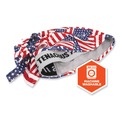 Cooling Gear | Ergodyne 12477 Chill-Its 6615 One Size Fits Most High-Performance Bandana Doo Rag with Terry Cloth Sweatband - Stars and Stripes image number 5