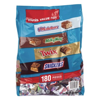 MARS 040000598404 180-Piece 49.44 oz Minis Variety Pack - Chocolate