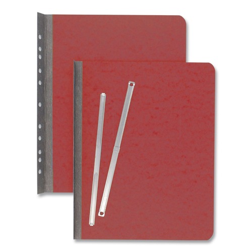 Office Jansan | ACCO A7025078A 8.5 in. x 11 in. 3 in. Capacity Two-Piece Prong Fastener Side Bound Report Cover with Tyvek Reinforced Hinge - Red image number 0