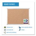 Office Presentation Supplies | MasterVision CA031790 Earth 36 in. x 24 in. Cork Board - Tan Surface/Satin Aluminum Frame image number 4