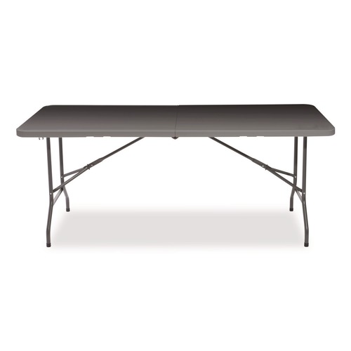 Folding Tables | Iceberg 65467 IndestrucTable 30 in. x 72 in. x 29 in. Classic Bi-Folding Rectangular Table - Charcoal image number 0