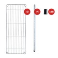 Tool Storage Accessories | Alera ALESW833614SR 36 in. x 14 in. x 36 in. 3-Shelf Residential Wire Shelving - Silver image number 4