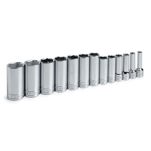 Socket Sets | SK Hand Tool 4433 13-Piece 3/8 in. Drive 6-Point Deep/Extra Deep SAE Socket Set image number 0