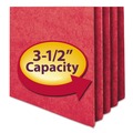 Office Jansan | Smead 73231 3.5 in. Expansion Colored File Pockets - Letter Size, Red image number 2