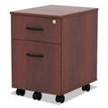  | Alera ALEVABFMC Valencia Series 15.88 in. x 19.13 in. x 22.88 in. Legal/Letter 2-Drawer Mobile Pedestal - Medium Cherry image number 1