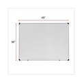 Office Jansan | Universal UNV43724 48 in. x 36 in. Modern Melamine Dry Erase Board with Aluminum Frame - White Surface image number 3