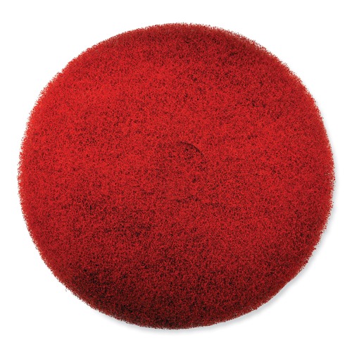 Labor Day Sale! Save $30 off $199! | SC Johnson 311183 EZ CARE 17 in. Heavy-Duty Scrub Pad - Red/Gray (5/Carton) image number 0