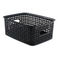 Office Jansan | Advantus 40329 13.63 in. x 10.75 in. x 9 in. Weave Bins - Black (3/Pack) image number 1