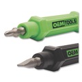  | GreatNeck 22537 5.38 in. Long Phillips/Slotted Bits Metric Sockets 6-Way Pen-Style Screw/Nut Driver - Black/Green, Green/Clear (4/Pack) image number 3