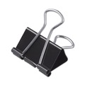  | Universal UNV11124 Binder Clips with Storage Tub - Medium, Black/Silver (24/Pack) image number 1