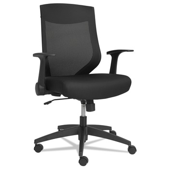 Alera ALEEBK4217 Alera Eb-K Series Synchro Mid-Back Mesh Chair, Black/black Frame